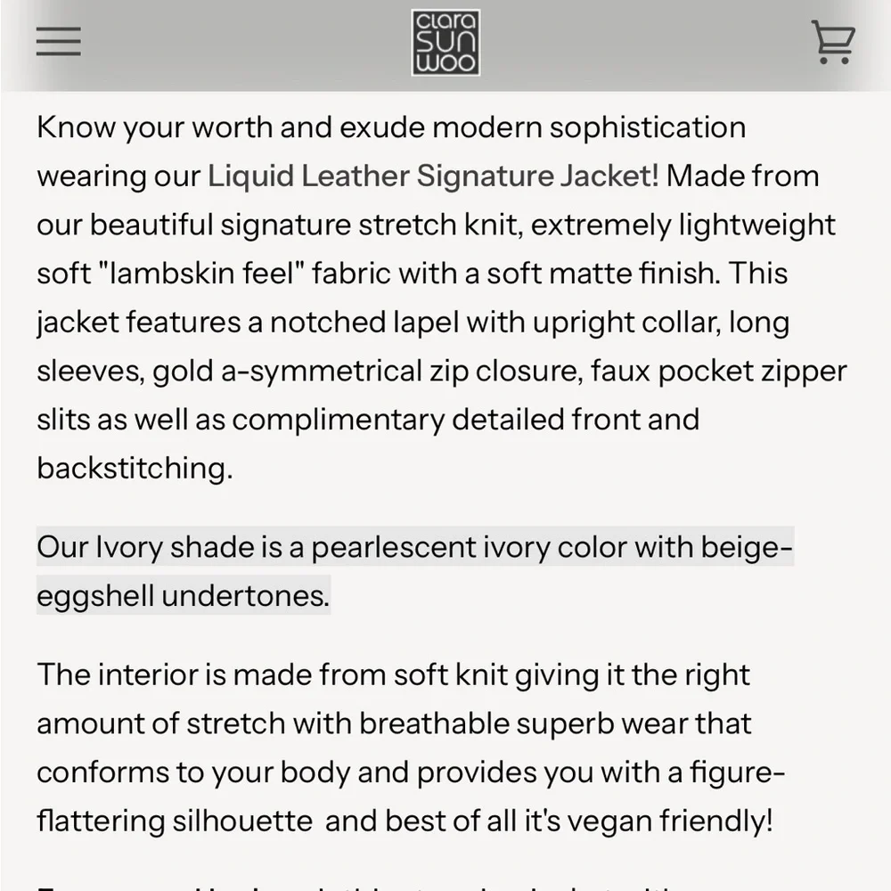 CLARA SUNWOO Cream Jacket - Picture 7 of 9